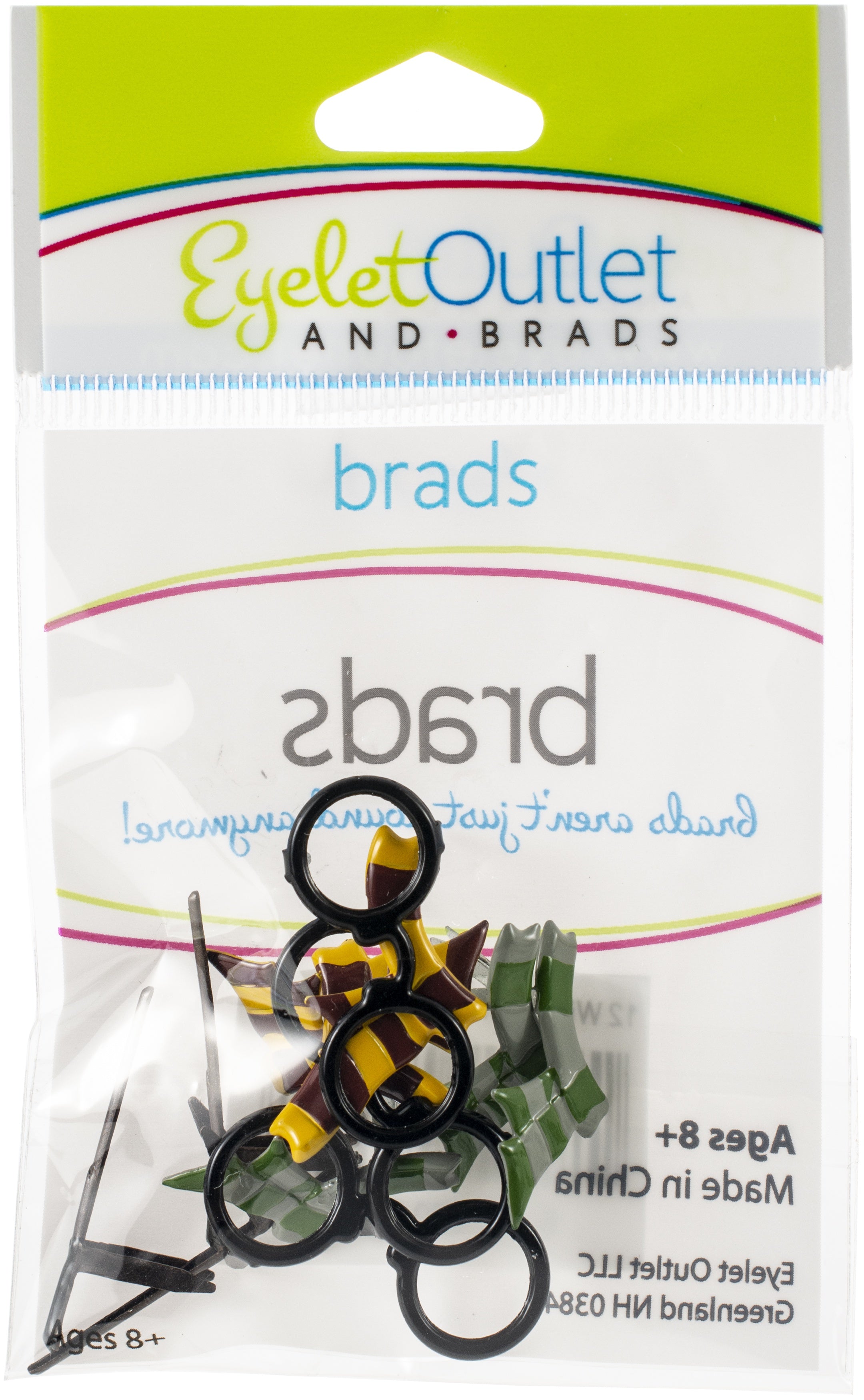 Eyelet Outlet Shape Brads 12/Pkg Wizard