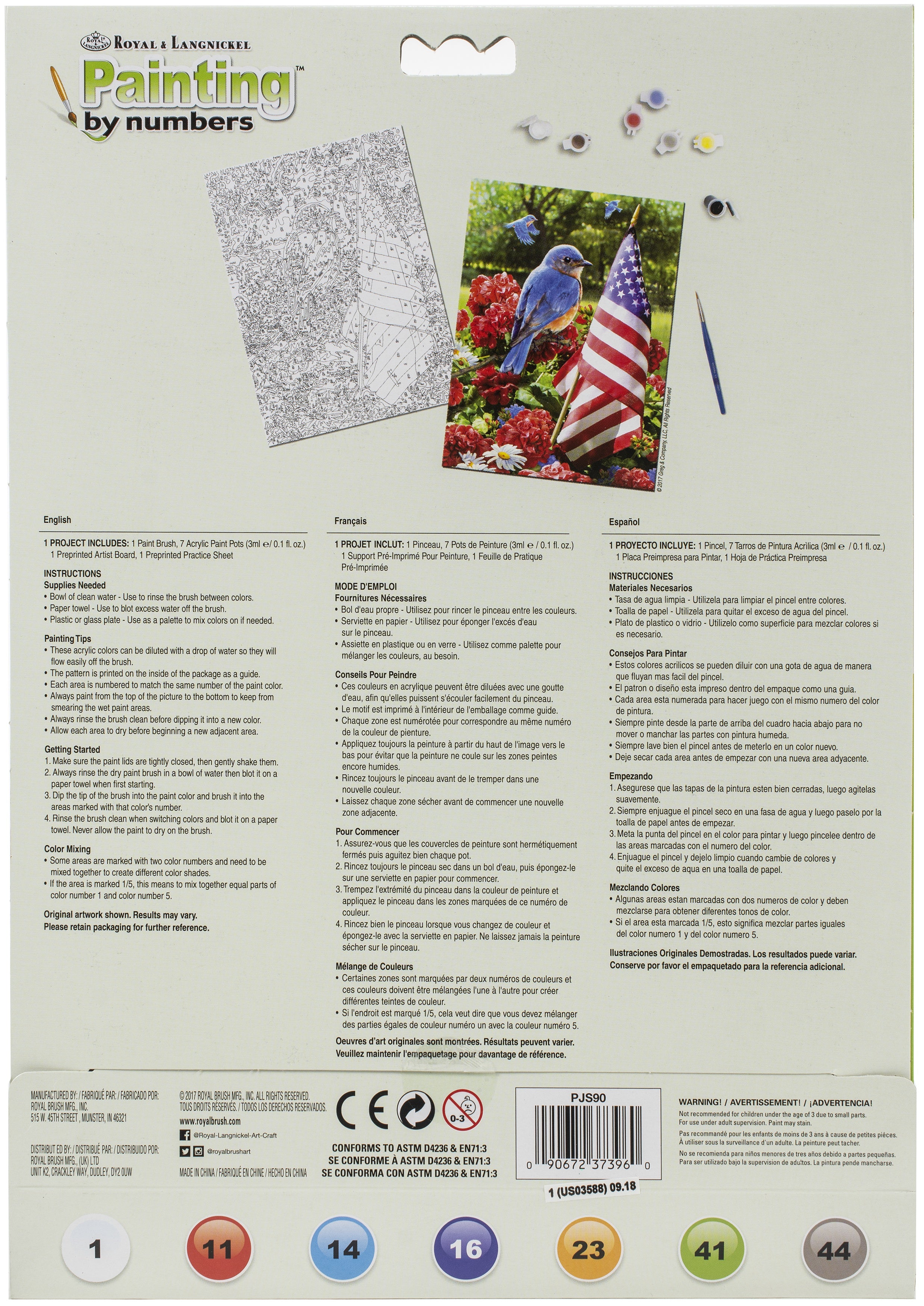 Color Pencil By Number Kit 8.75"X11.75" Flamingo