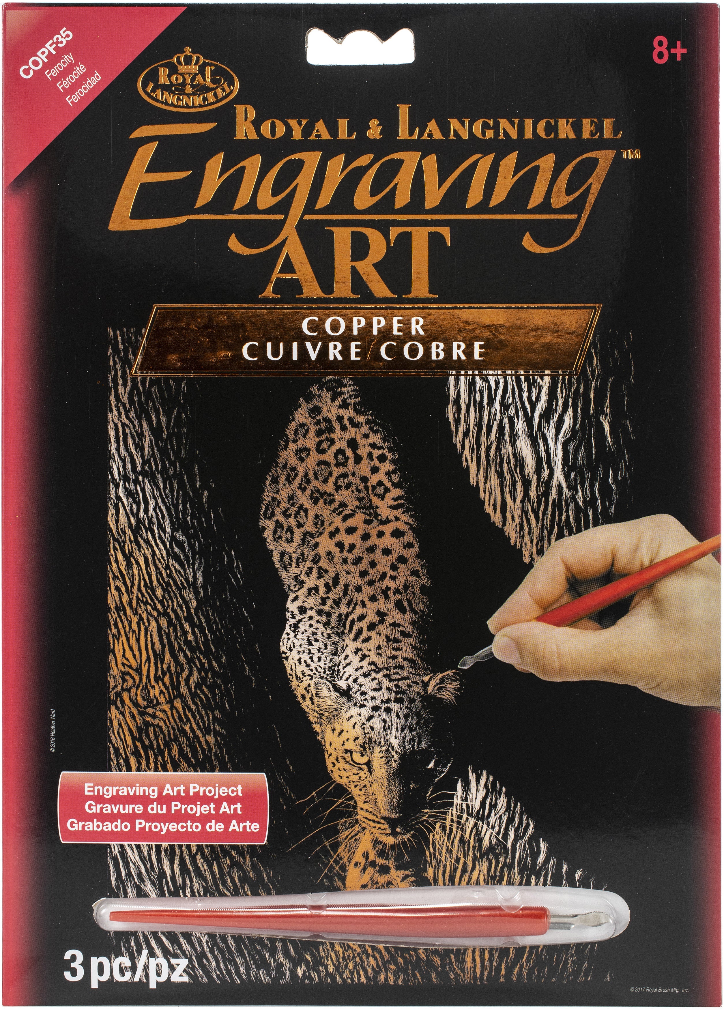 Copper Foil Engraving Art Kit 8"X10" Ferocity