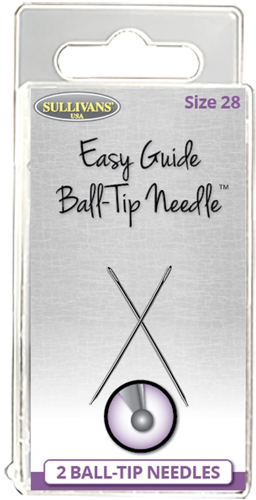 Sullivan's Easy Guide Ball-Tip Needles 2/Pkg Size 28 (34mm)