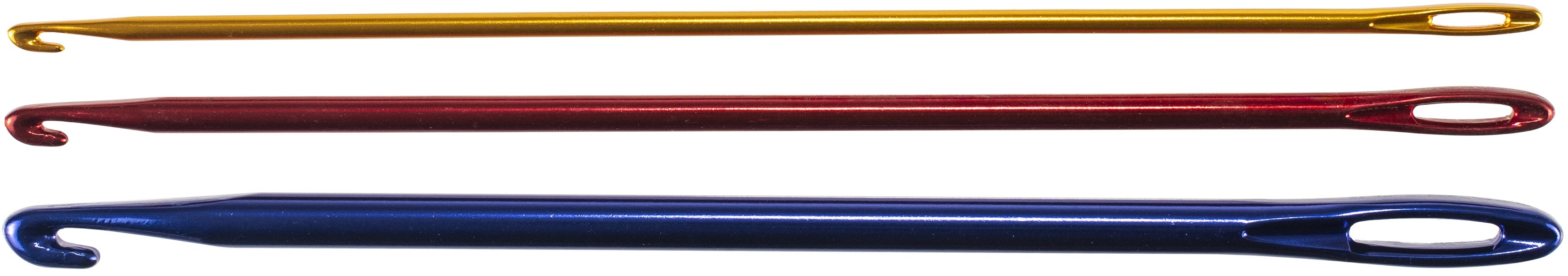 Lacis Locker/Knooking Aluminum Needle Set 6.5" Long Sizes 2.8mm, 4mm, 6mm