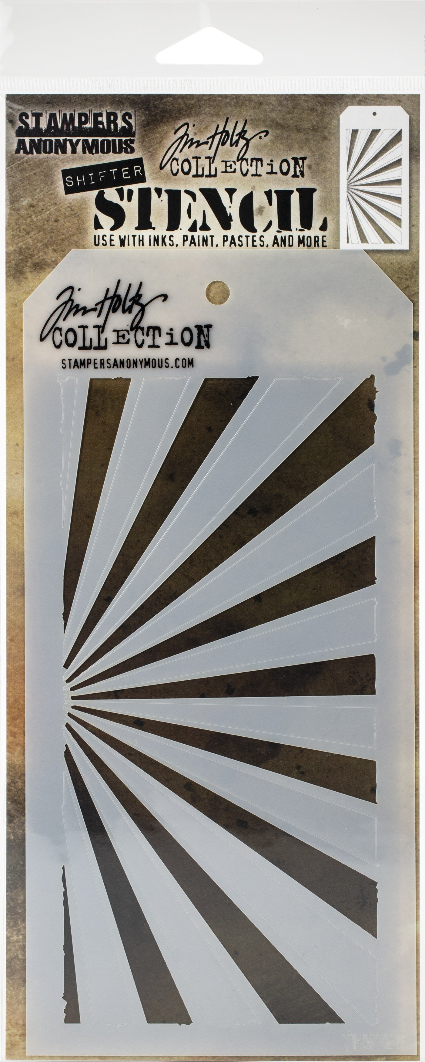 Tim Holtz Layered Stencil 4.125"X8.5" Shifter Rays
