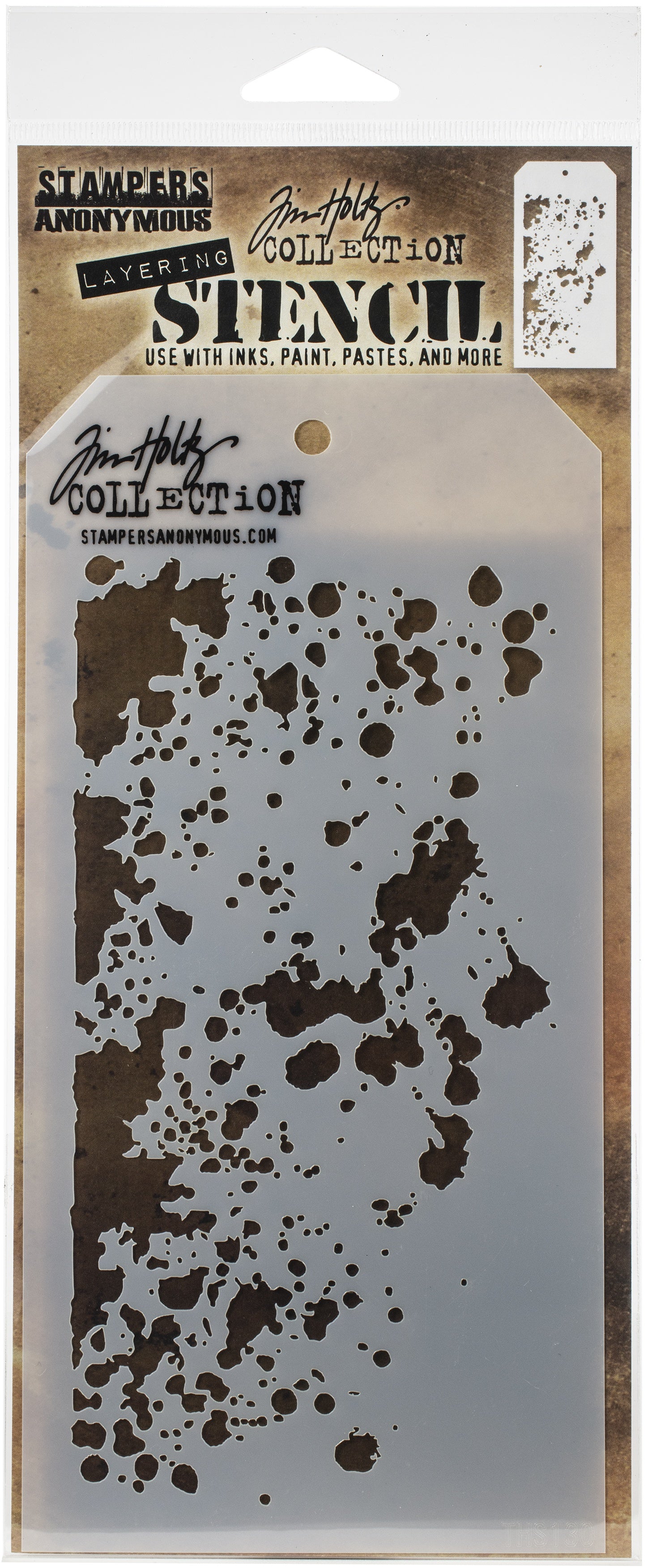 Tim Holtz Layered Stencil 4.125"X8.5" Grime