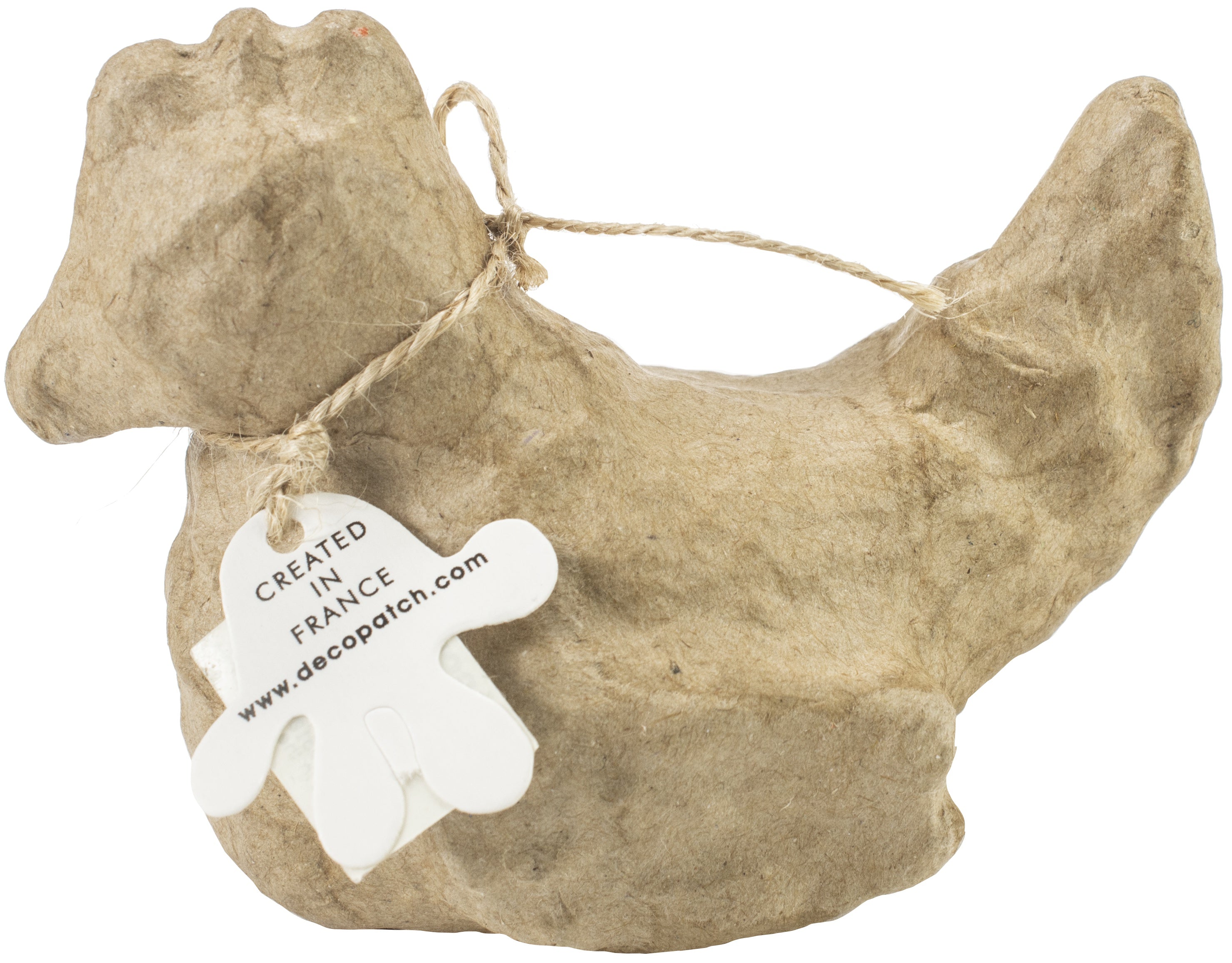 Paper-Mache Figurine 4.5" Laying Hen