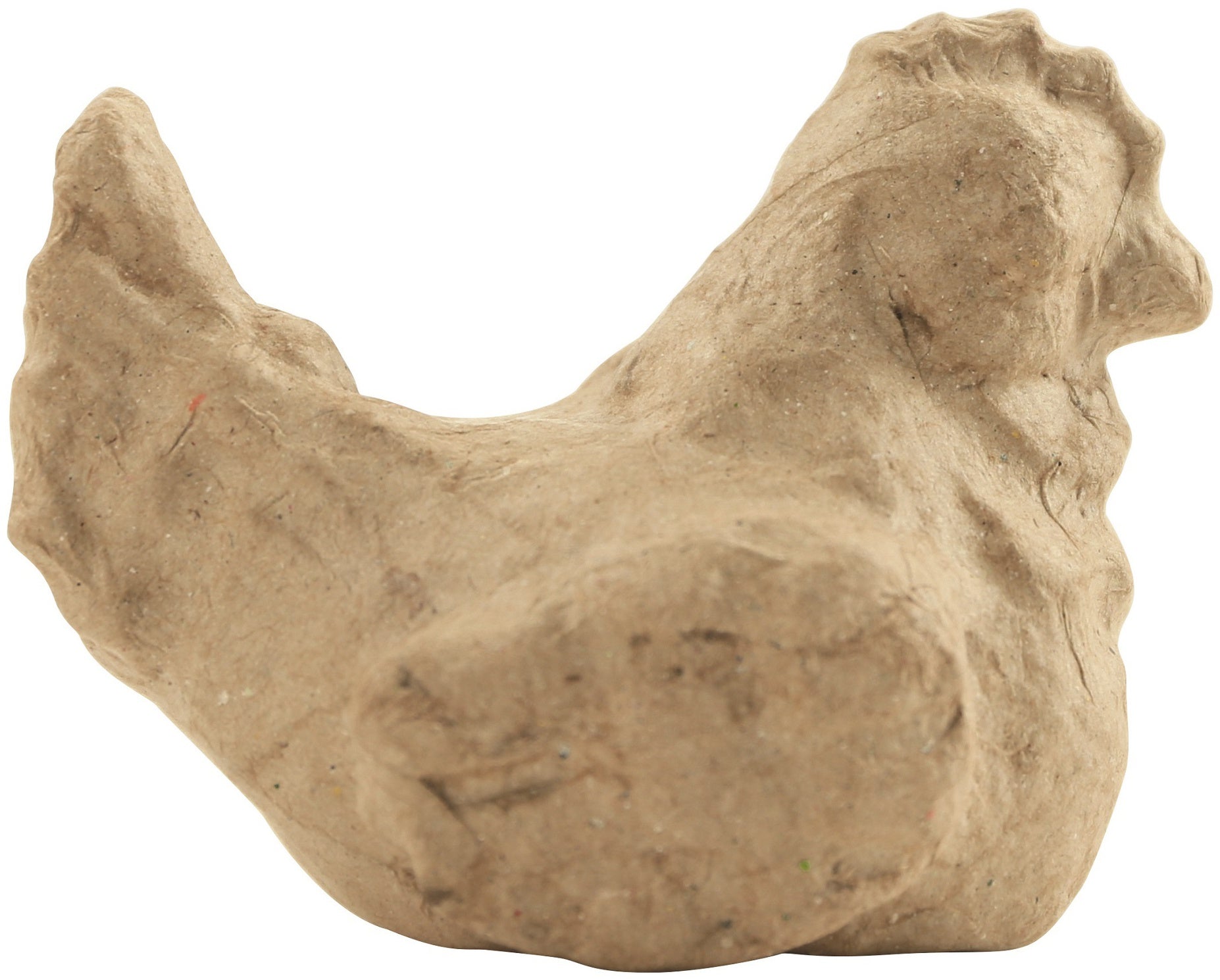 Paper-Mache Figurine 4.5" Laying Hen