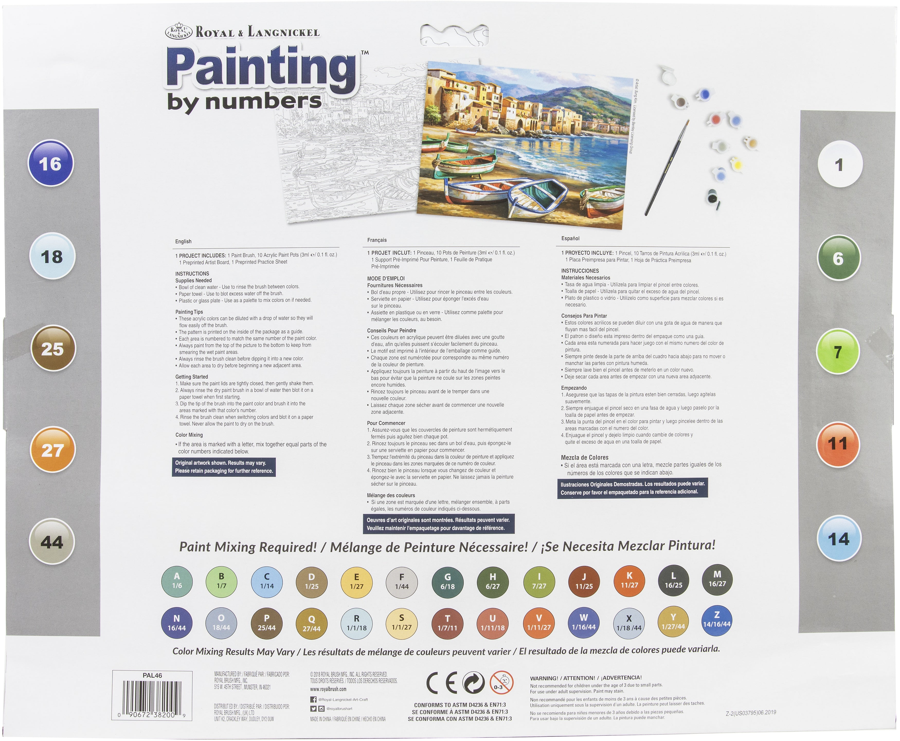 Paint By Number Kit 15.375"X11.25" Spiaggia Della Citta