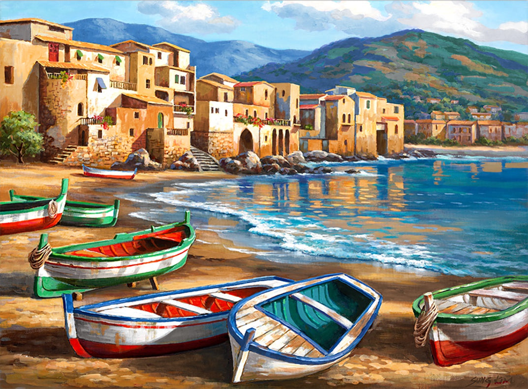 Paint By Number Kit 15.375"X11.25" Spiaggia Della Citta