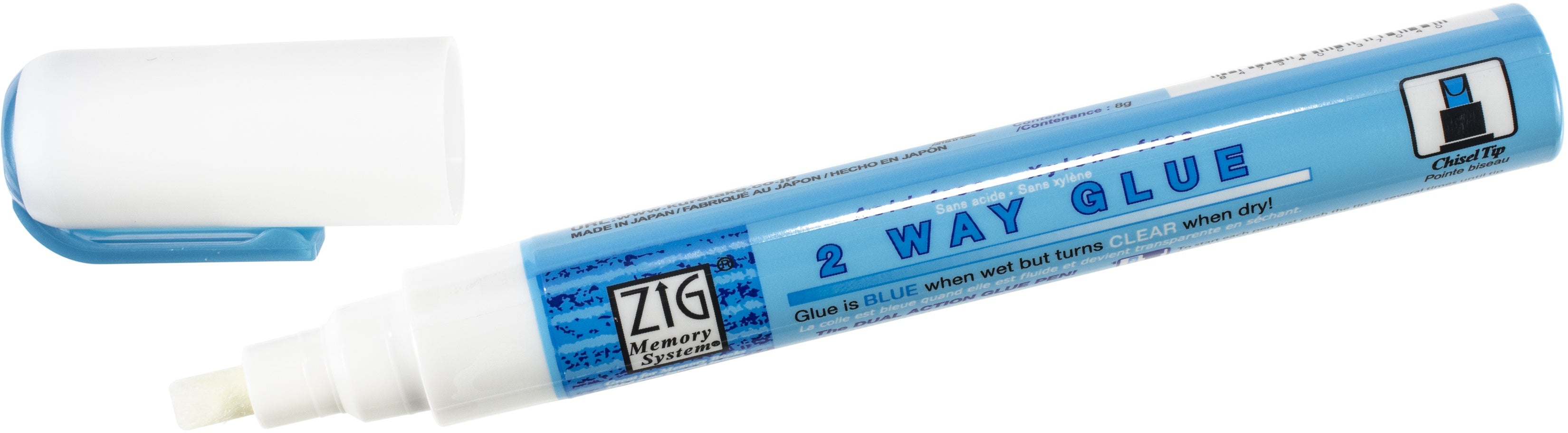 Kuretake Zig 2-Way Glue Pen 3/Pkg Chisel Tip