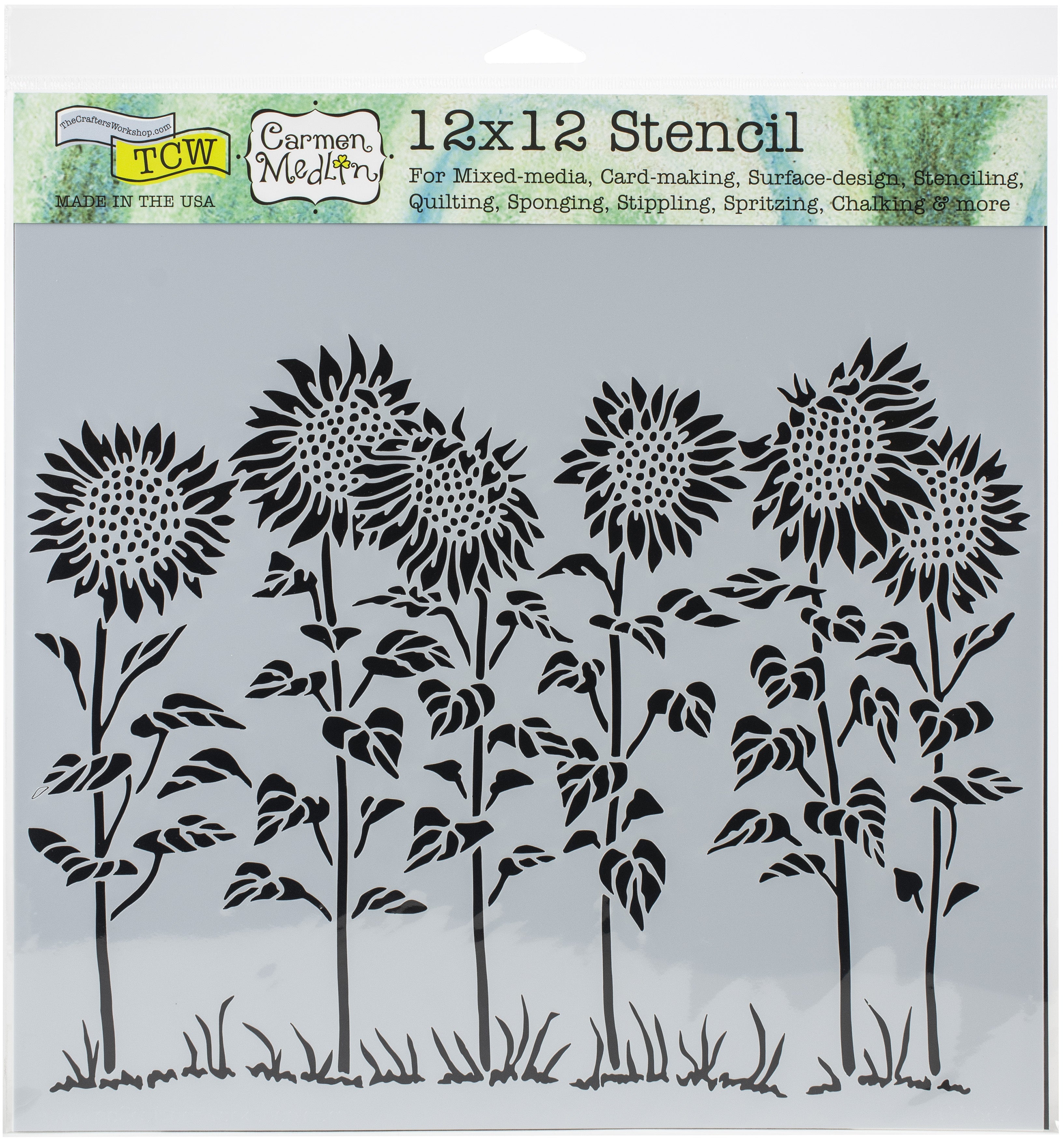 Crafter's Workshop Template 12"X12" Sunflower Meadow