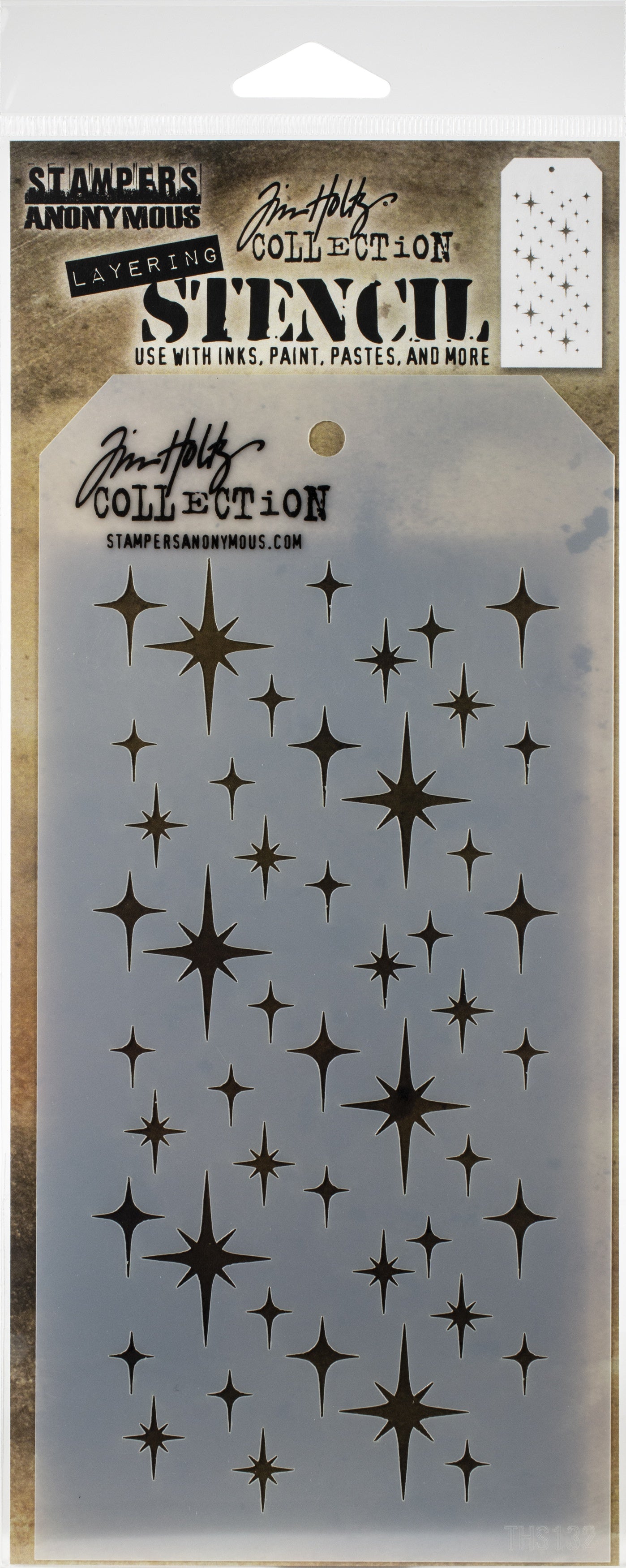 Tim Holtz Layered Stencil 4.125"X8.5" Sparkle
