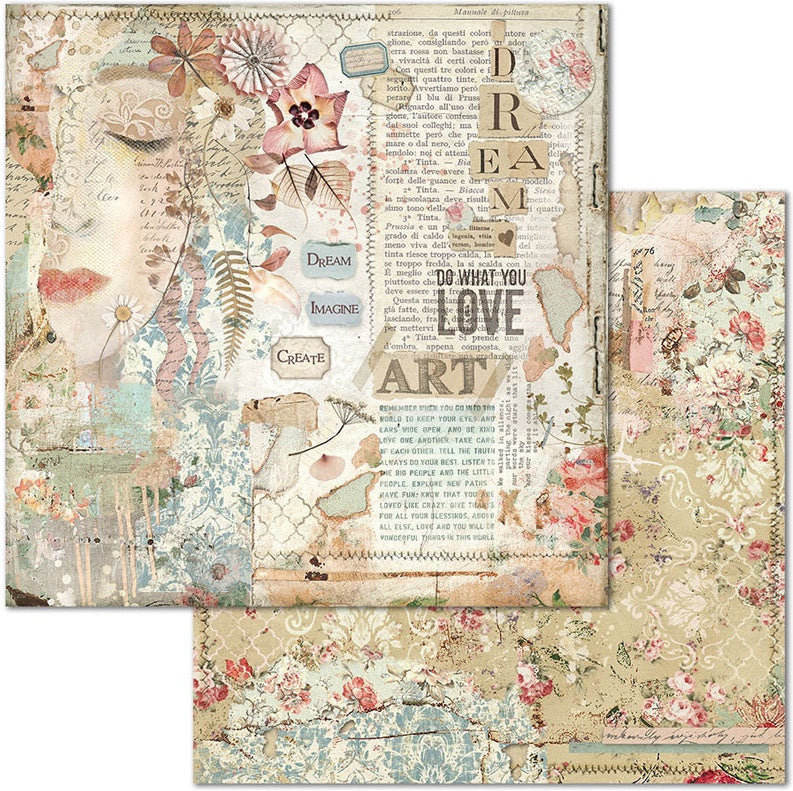 Stamperia Double-Sided Paper Pad 8"X8" 10/Pkg Imagine, 10 Designs/1 Each