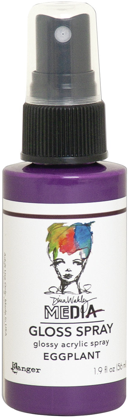 Dina Wakley Media Gloss Sprays 2oz Eggplant