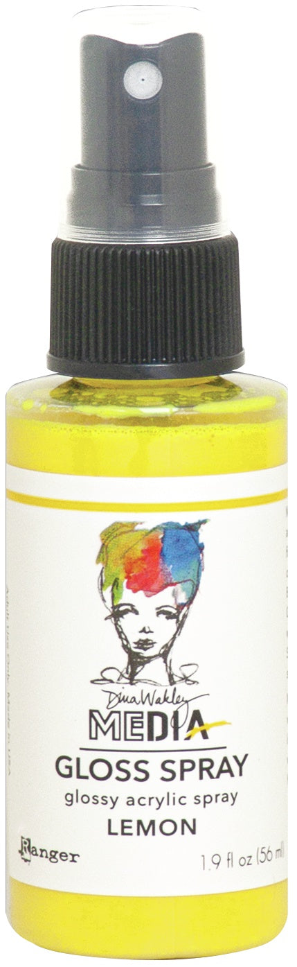 Dina Wakley Media Gloss Sprays 2oz Lemon
