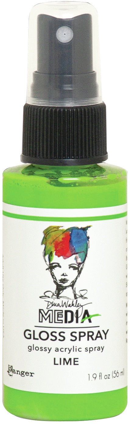 Dina Wakley Media Gloss Sprays 2oz Lime