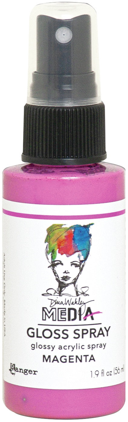 Dina Wakley Media Gloss Sprays 2oz Magenta