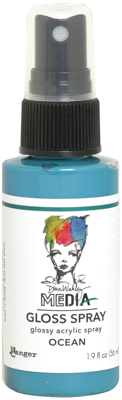Dina Wakley Media Gloss Sprays 2oz Ocean