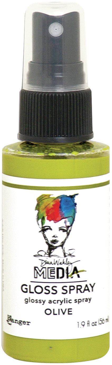 Dina Wakley Media Gloss Sprays 2oz Olive