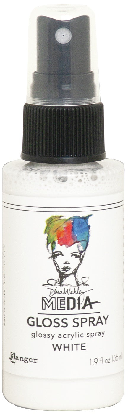 Dina Wakley Media Gloss Sprays 2oz White