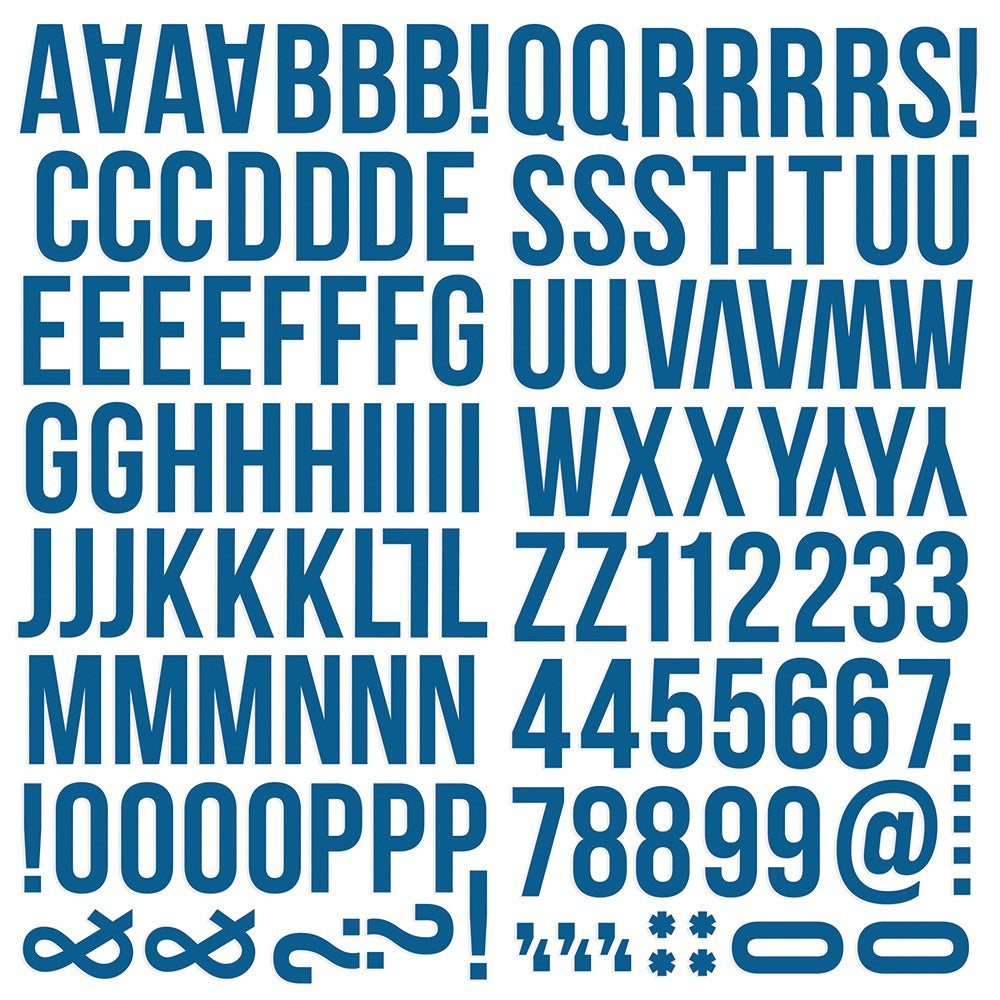 Simple Stories Color Vibe Foam Alpha Stickers 6"X12" 129/Pkg Navy