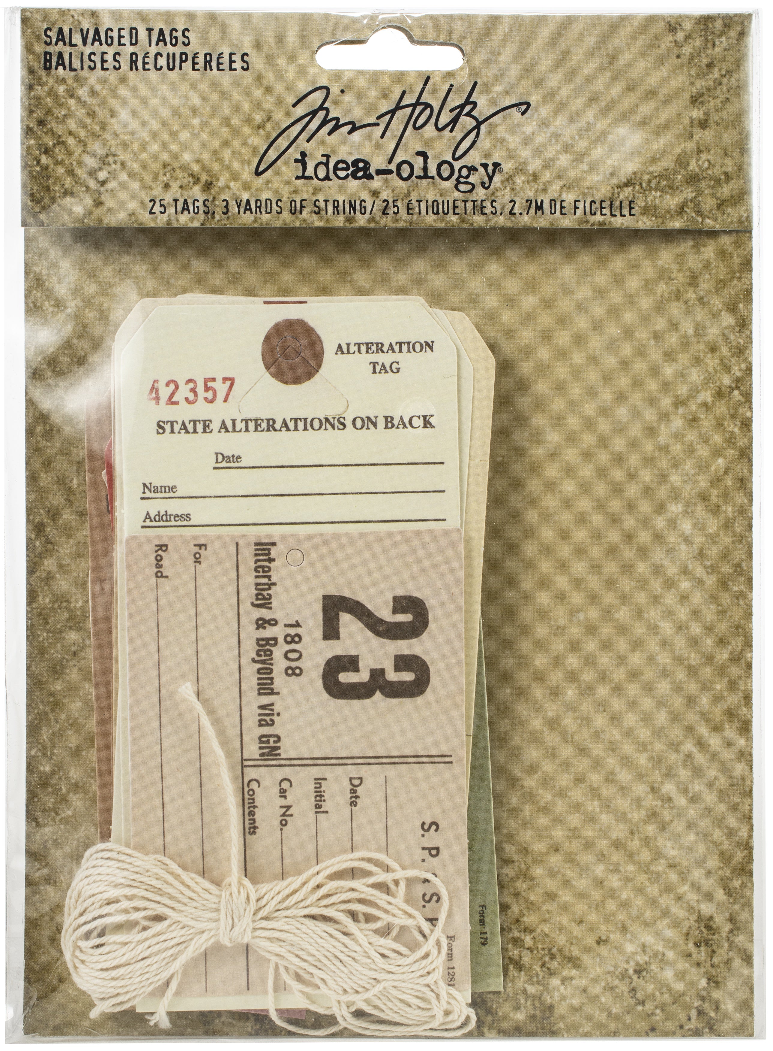 Idea-Ology Salvaged Tags 25/Pkg  