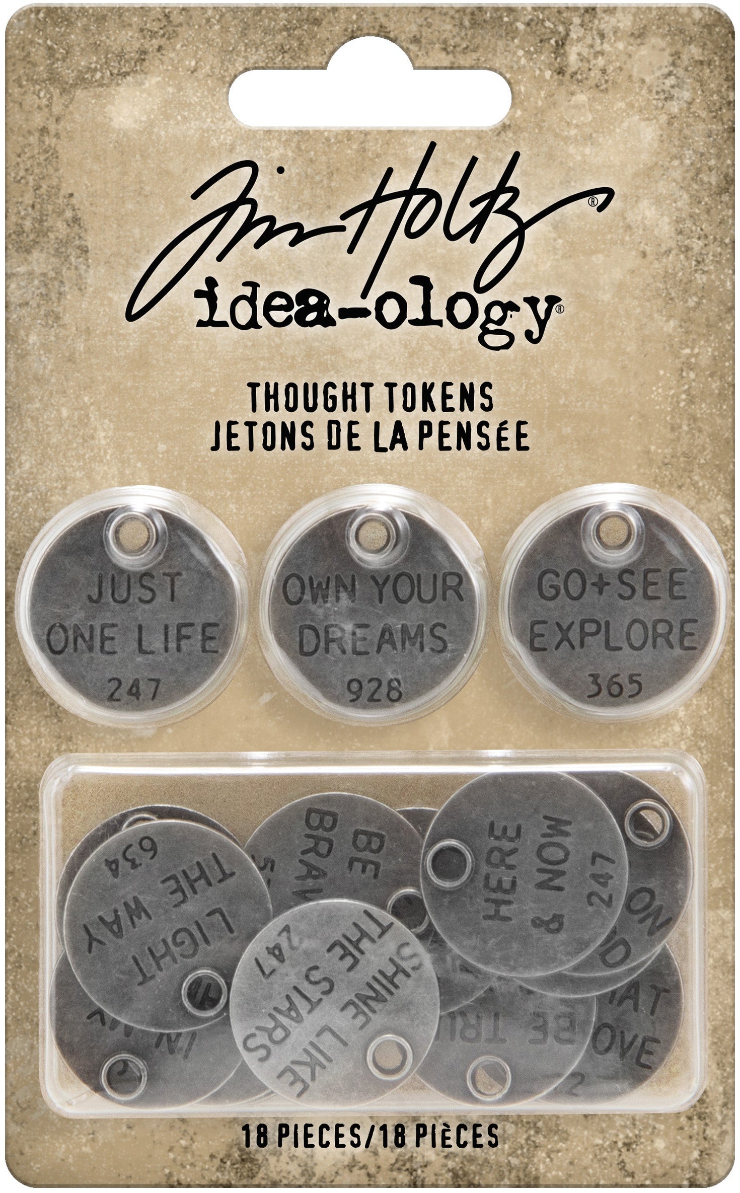 Idea-Ology Metal Adornments 18/Pkg Thought Tokens