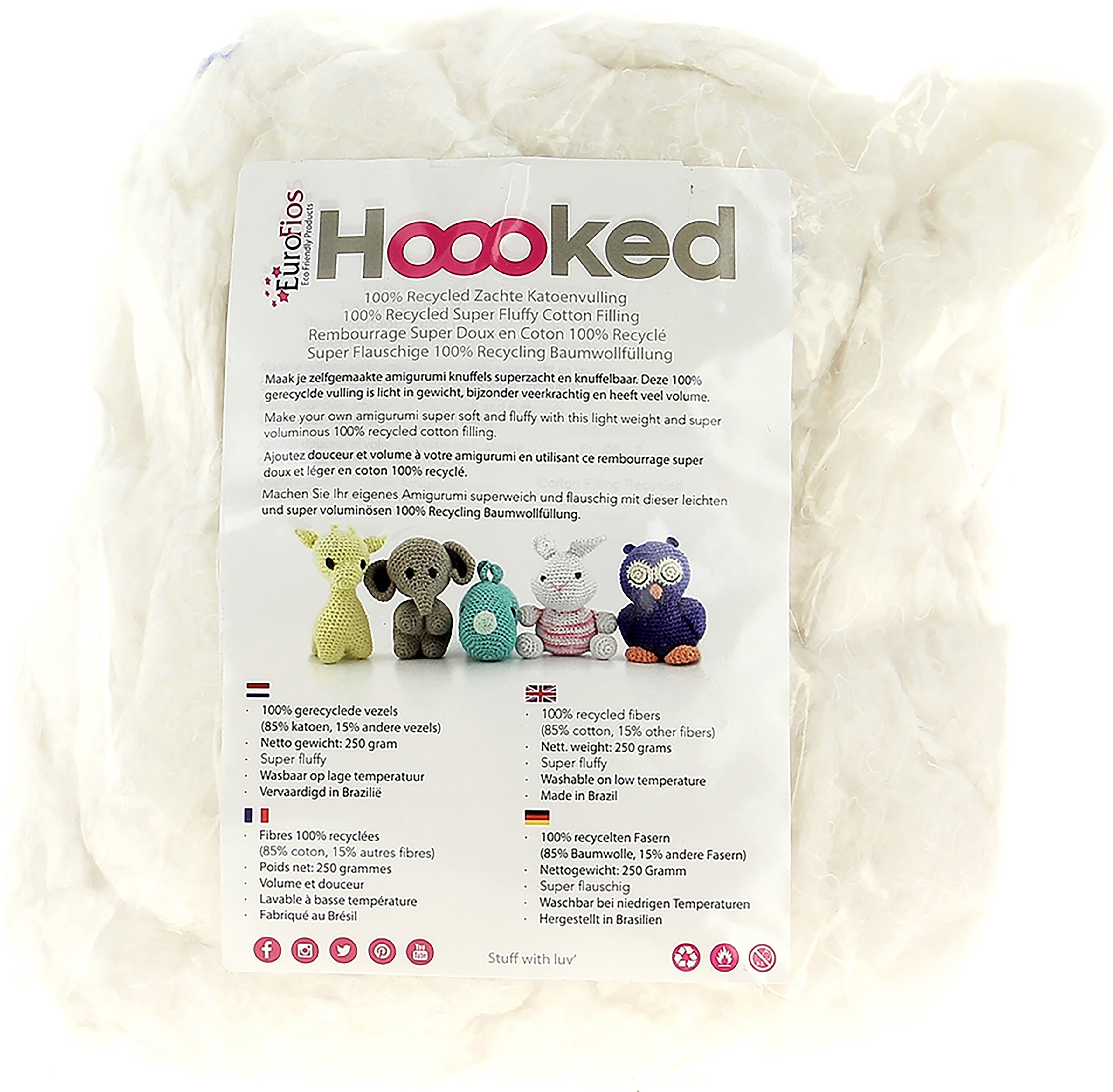 Hoooked Recycled Fluffy Cotton Filling Pearl