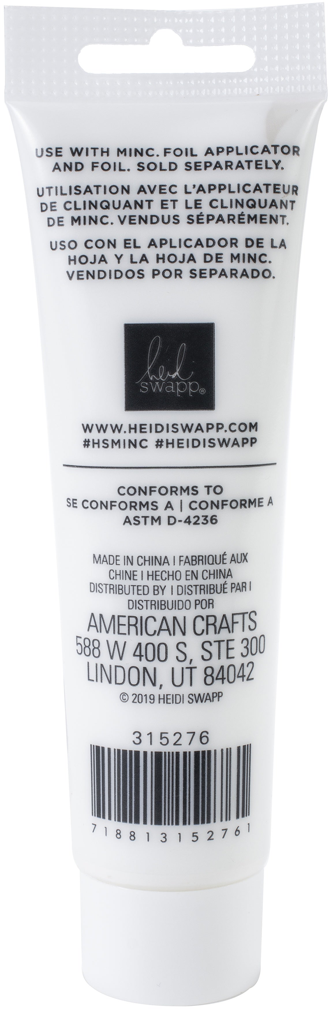 Heidi Swapp Minc Texture Paste 3oz White