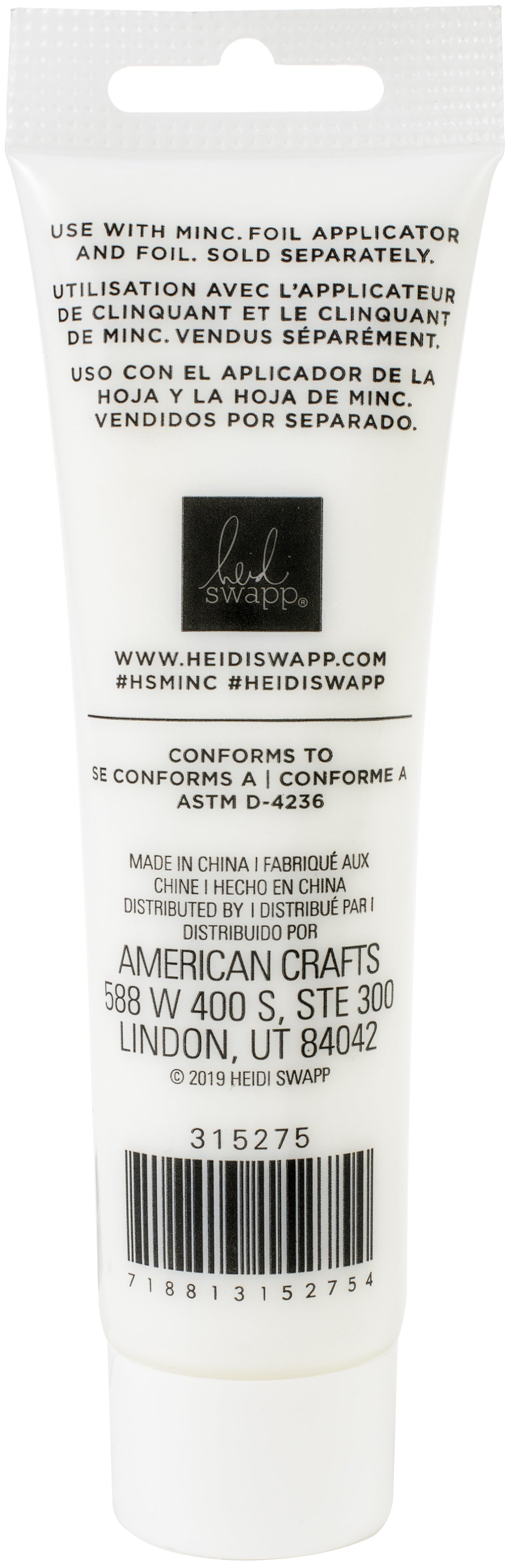Heidi Swapp Minc Texture Paste 3oz Clear