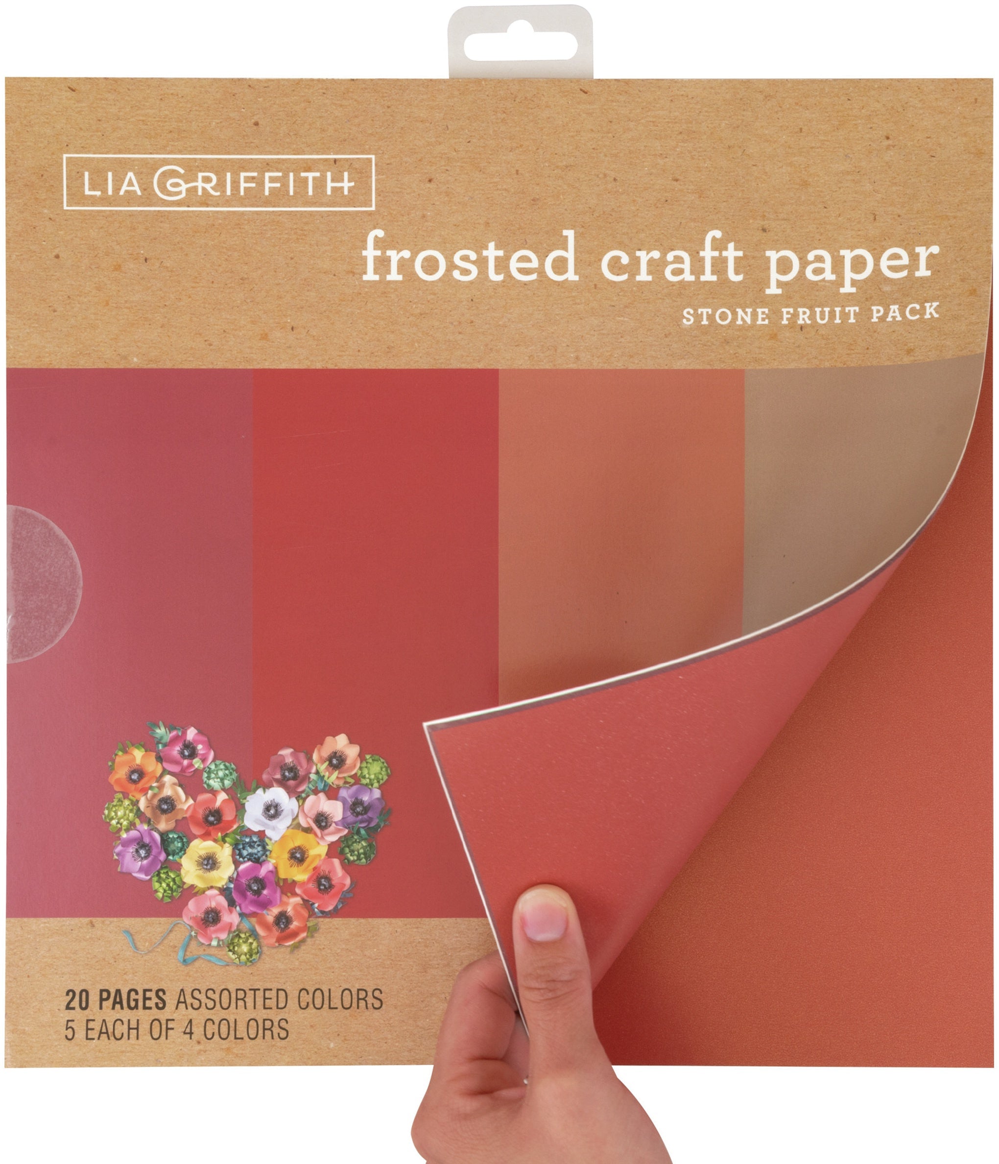 Frosted Craft Tissue Paper 12"X12" 20/Pkg Stone Fruit-Reds