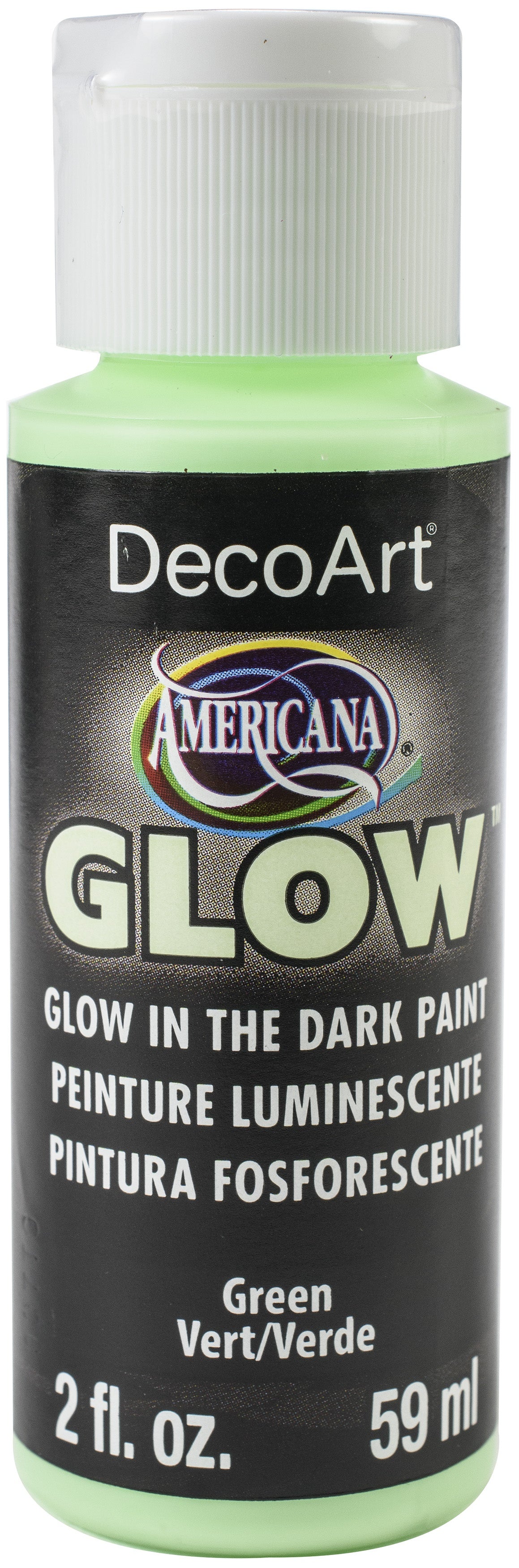 Americana Glow In The Dark Paint 2oz-Green