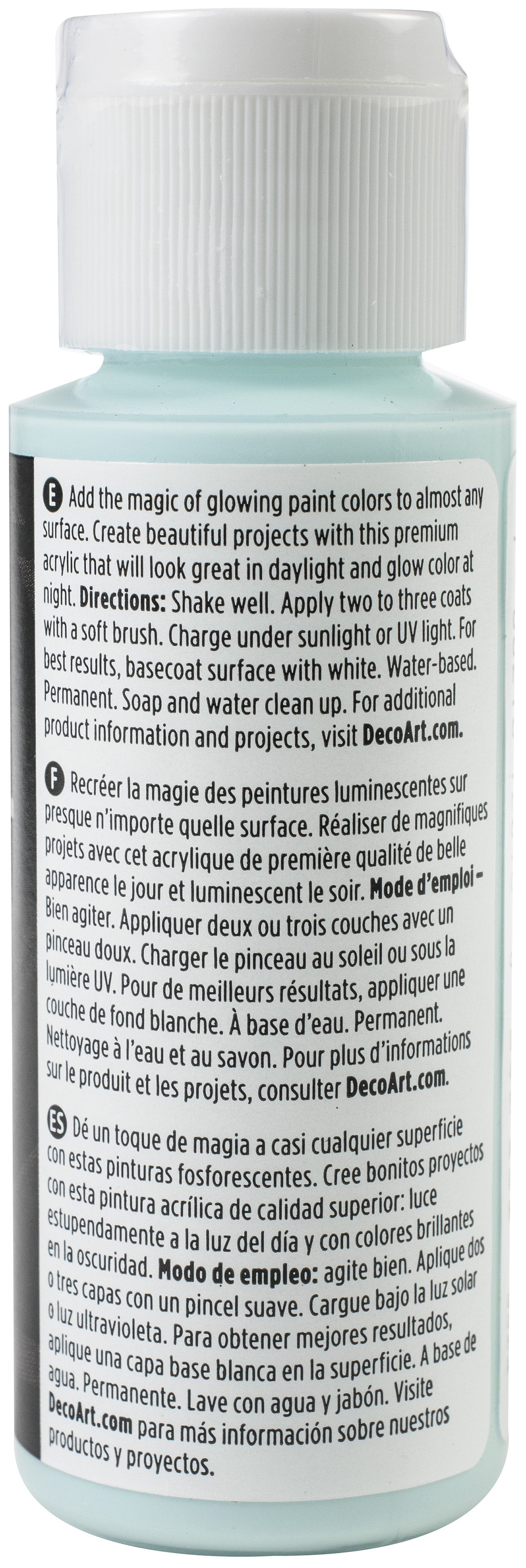Americana Glow In The Dark Paint 2oz-Aqua