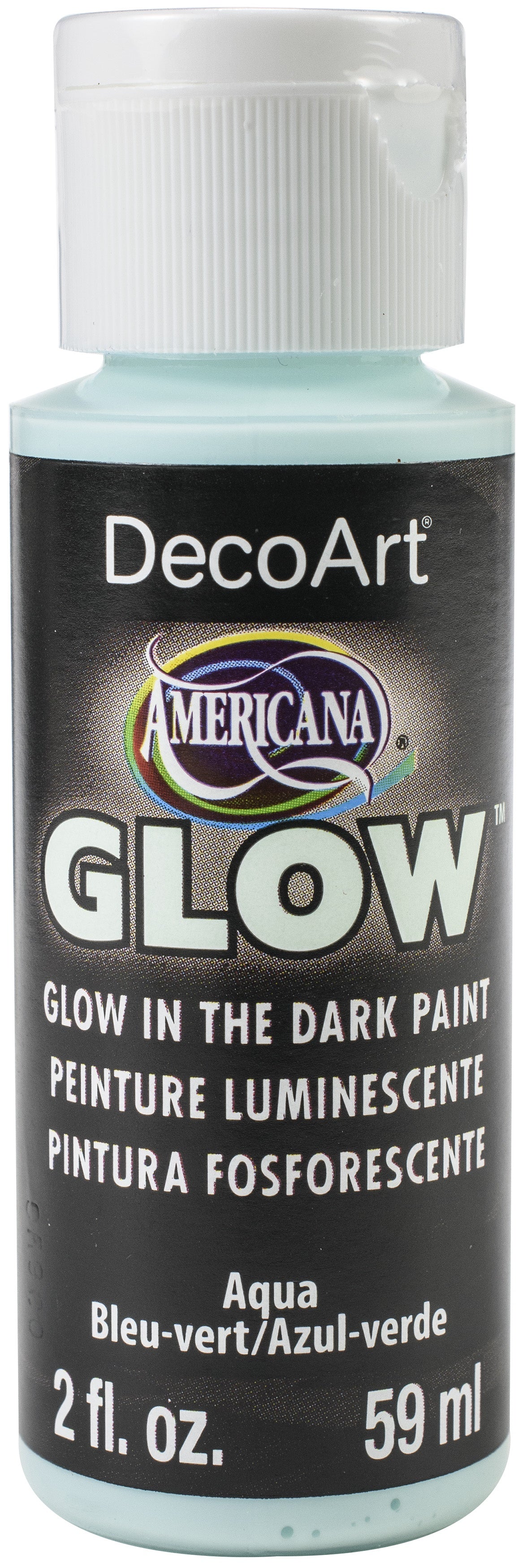 Americana Glow In The Dark Paint 2oz-Aqua