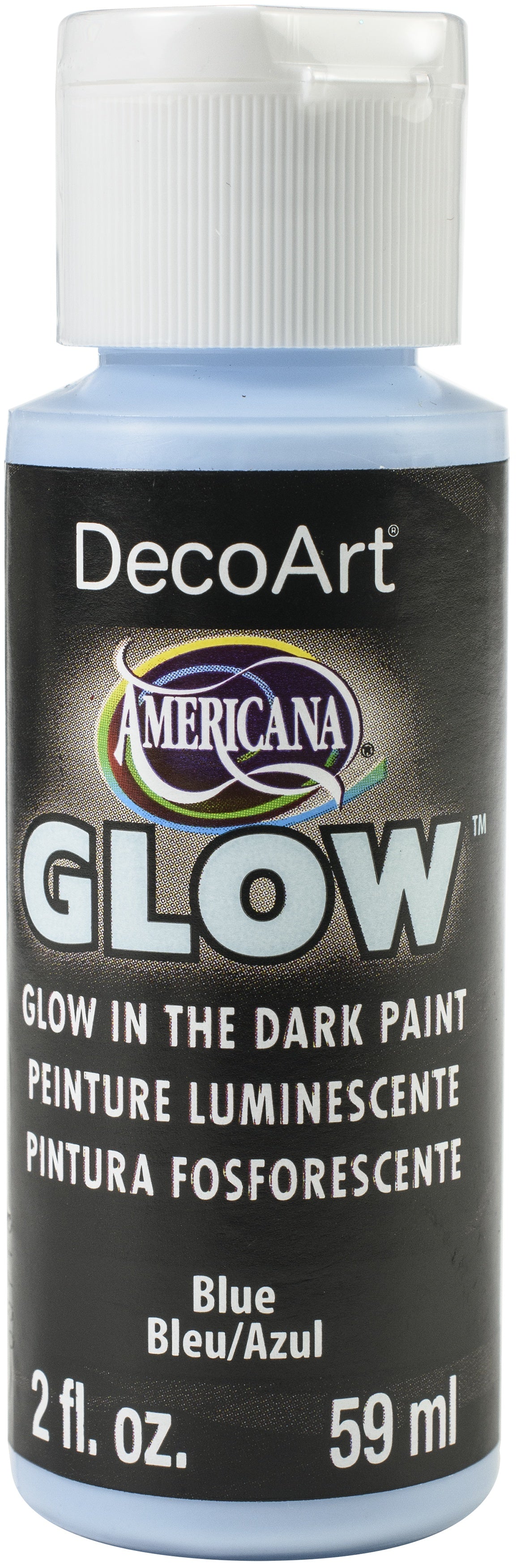 Americana Glow In The Dark Paint 2oz-Blue