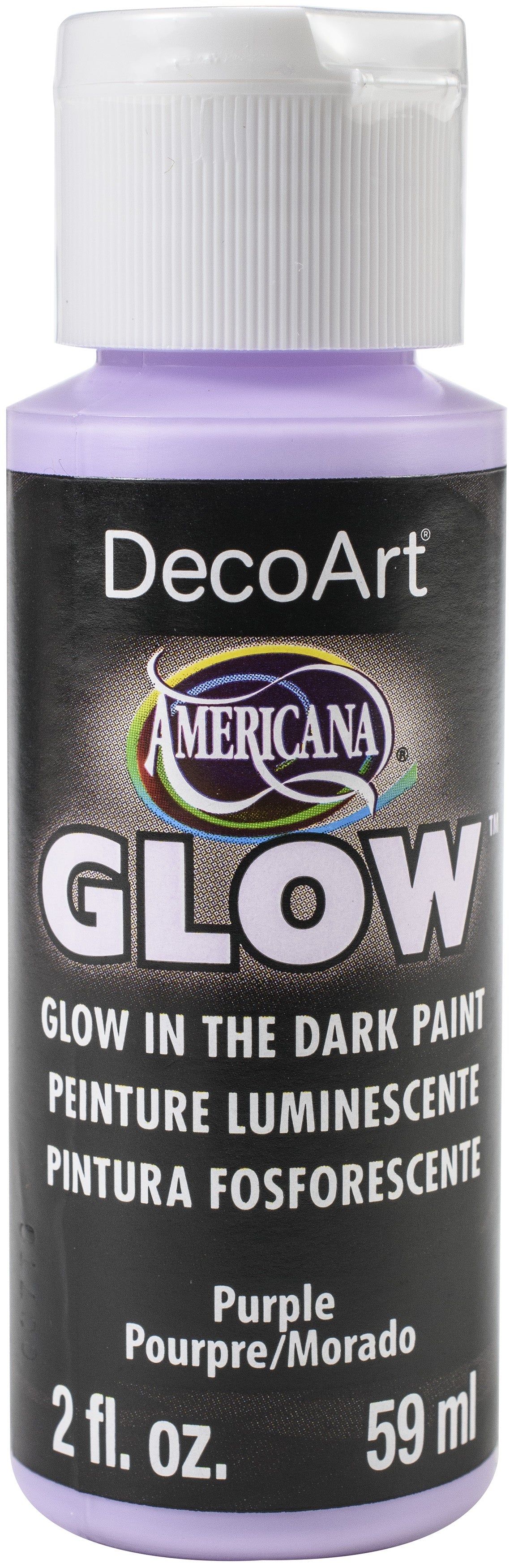Americana Glow In The Dark Paint 2oz-Purple