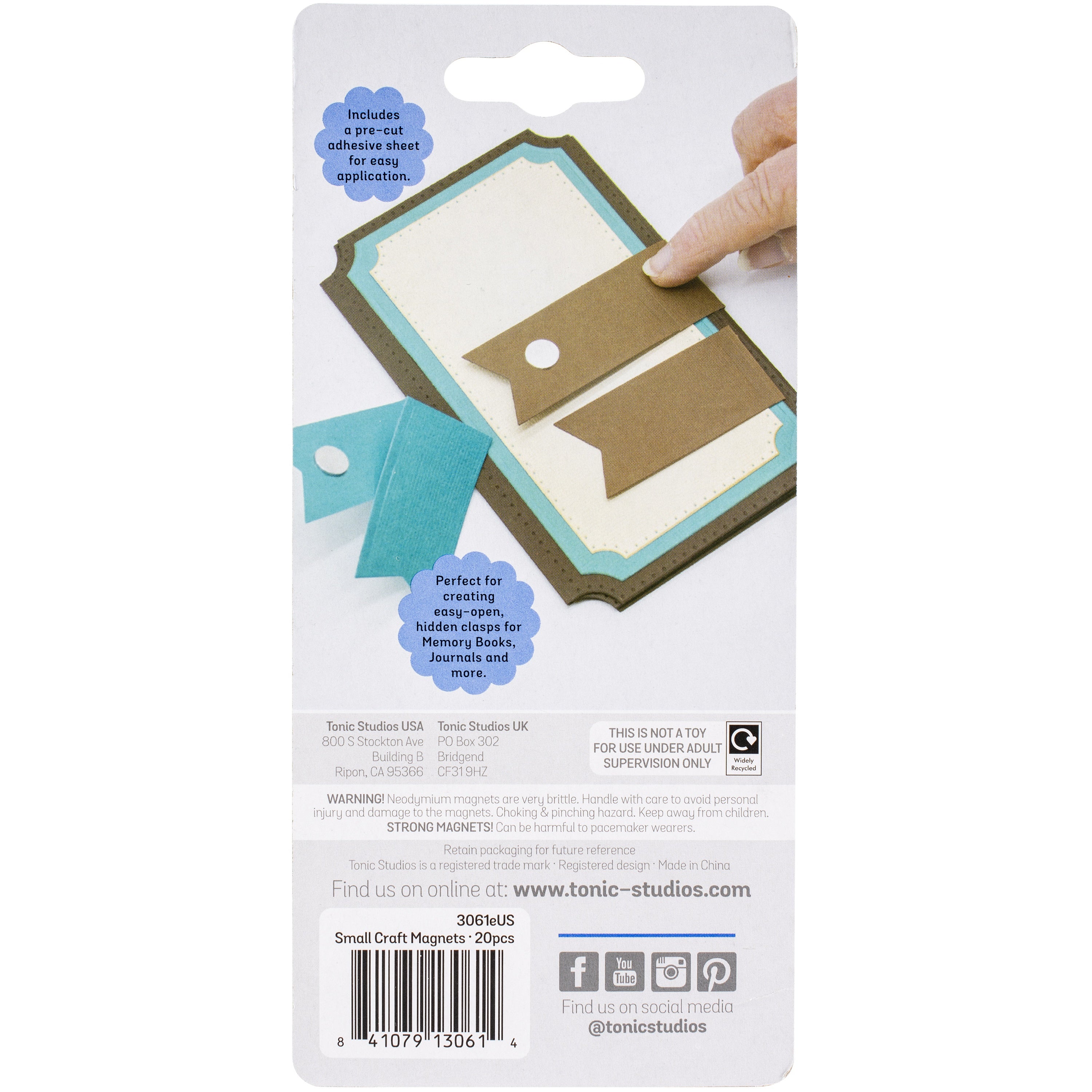 Tonic Studios Small Craft Magnets 10mm 10/Pkg  