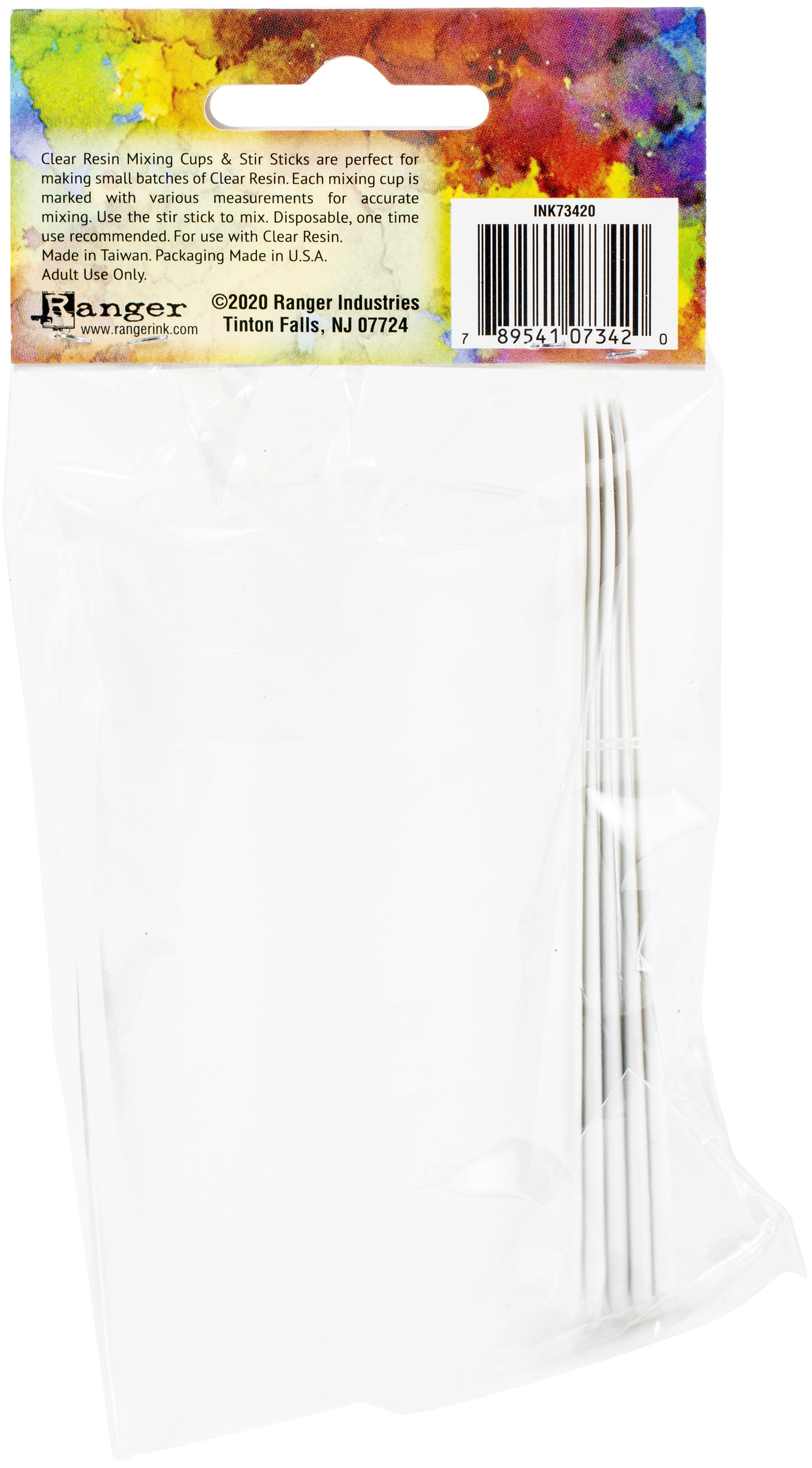 Ranger Clear Resin Mixing Cups & Stir Sticks (5) Mixing Cups & (5) Stir Sticks