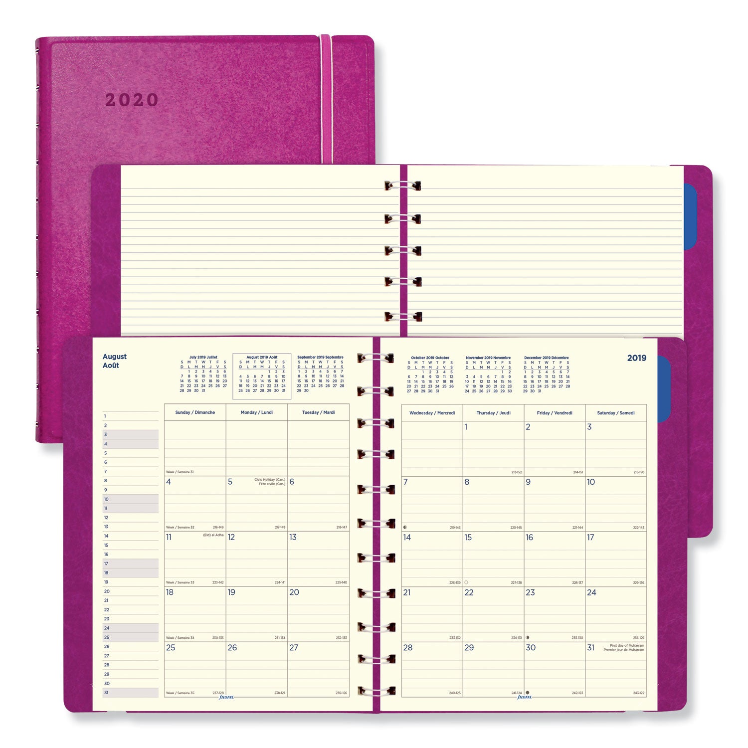 Filofax 17-Month Monthly Planner, 8-1/2" x 10-7/8", Fuchsia, August 2021 to December 2022, C1811003