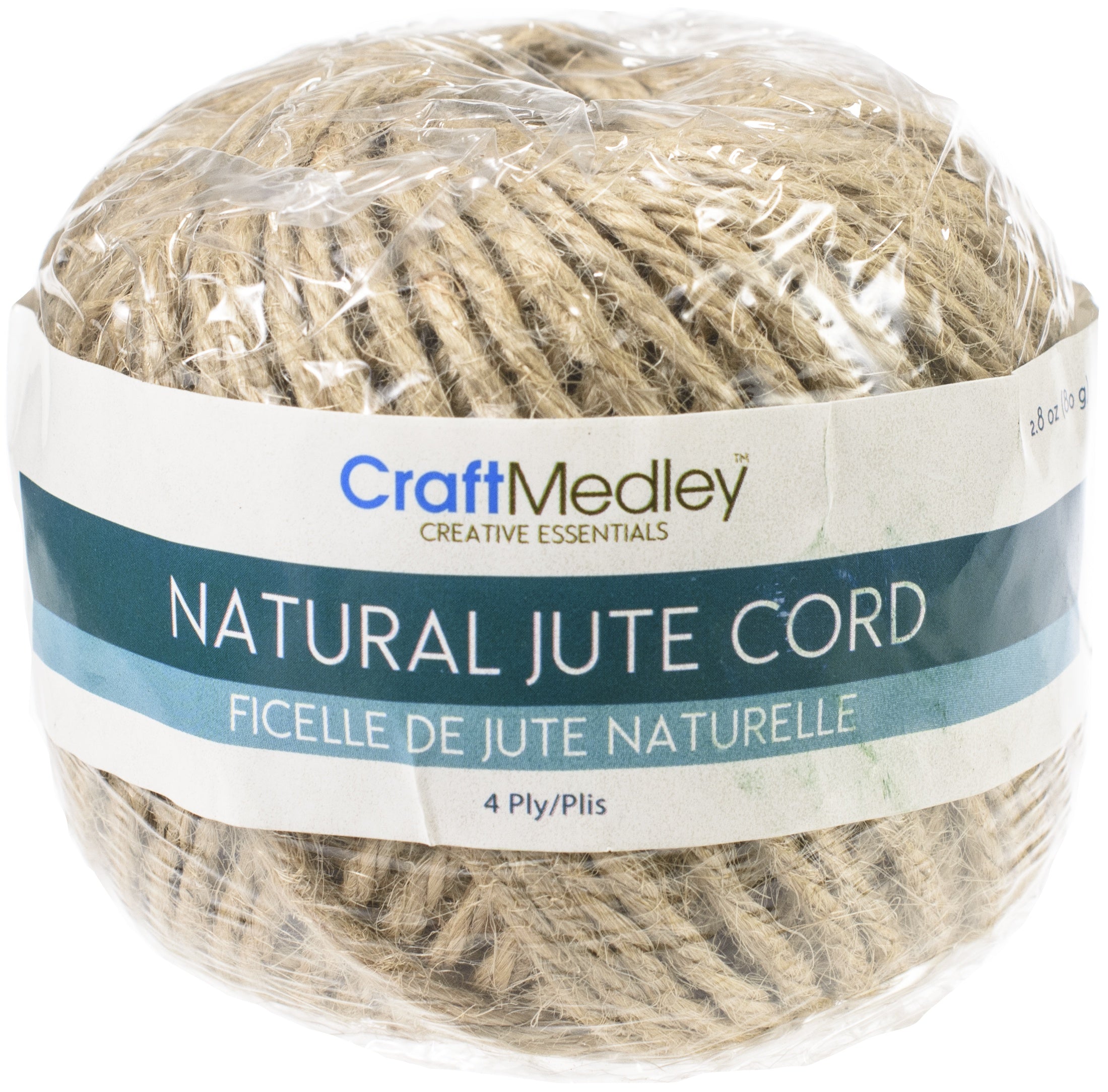 4ply Jute Cord 80g Natural