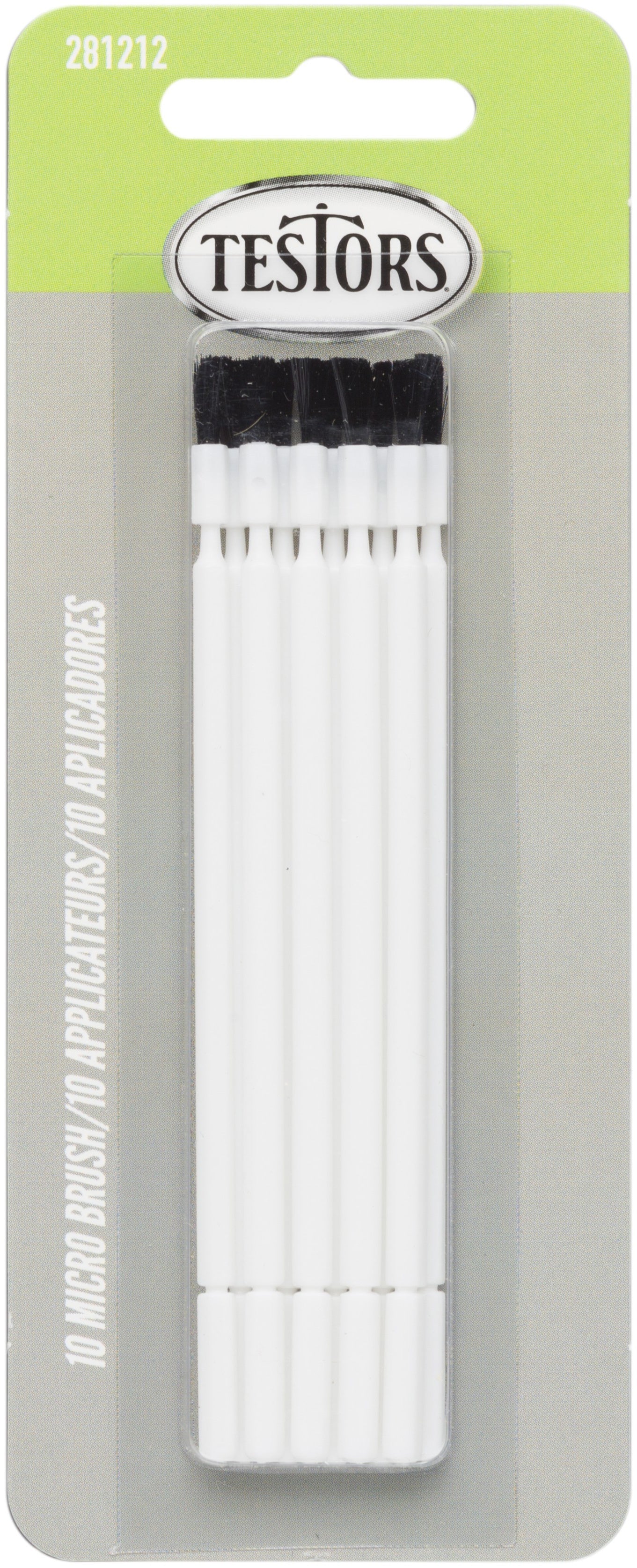 Testors Micro Brush Set 10/Pkg Gray