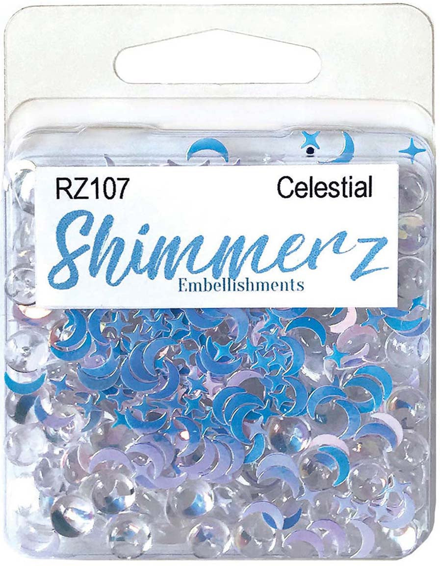 Buttons Galore Shimmerz Embellishments 18g Celestial
