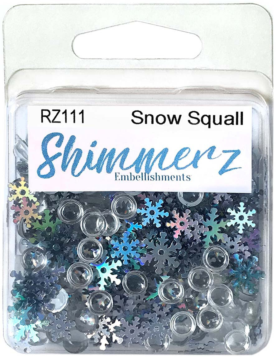 Buttons Galore Shimmerz Embellishments 18g Snow Squall