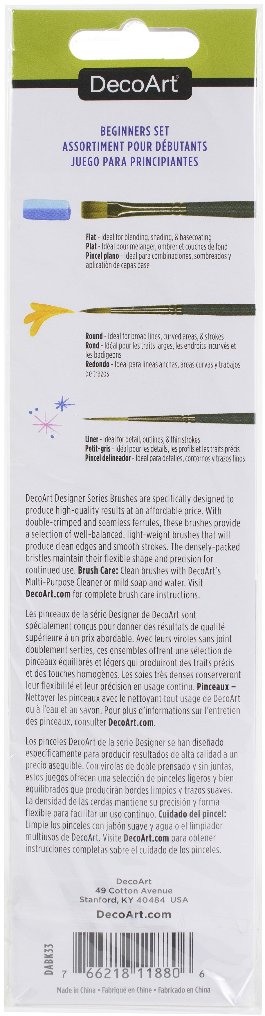 DecoArt Designer Series Brushes-Beginner Set