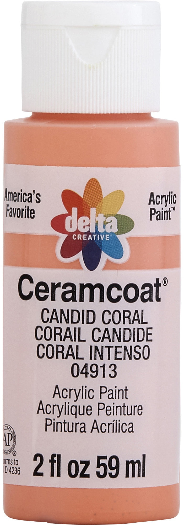 Ceramcoat Acrylic Paint 2oz Candid Coral