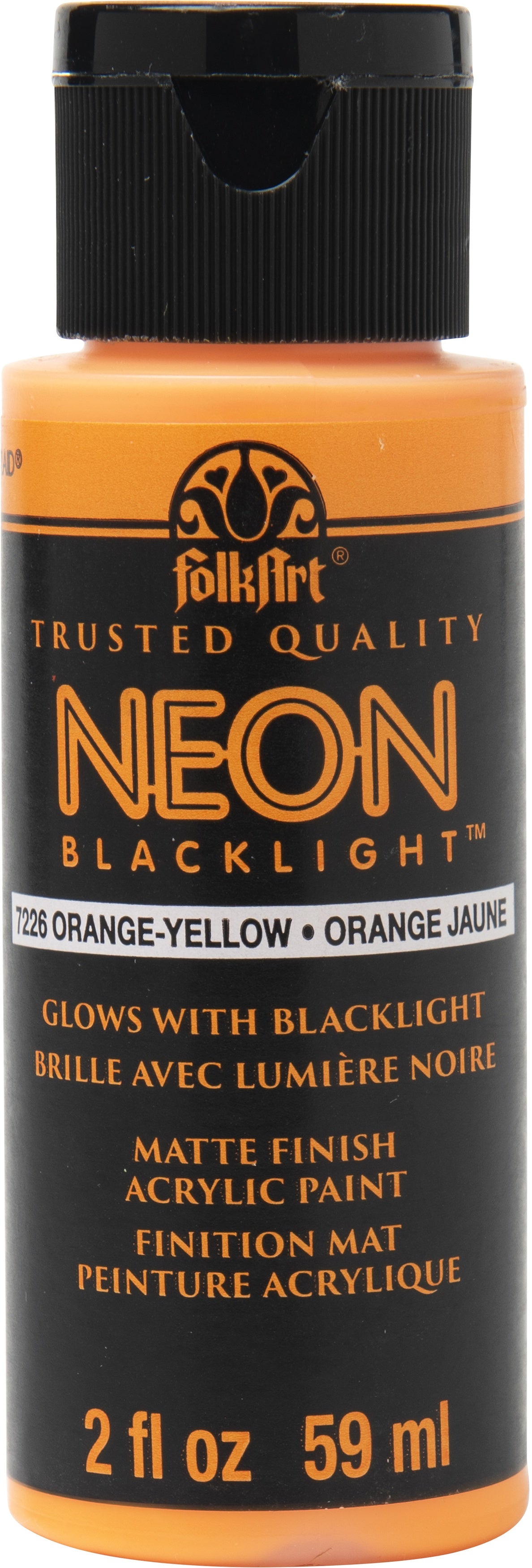 FolkArt Neon Acrylic Paint 2oz Orange-Yellow