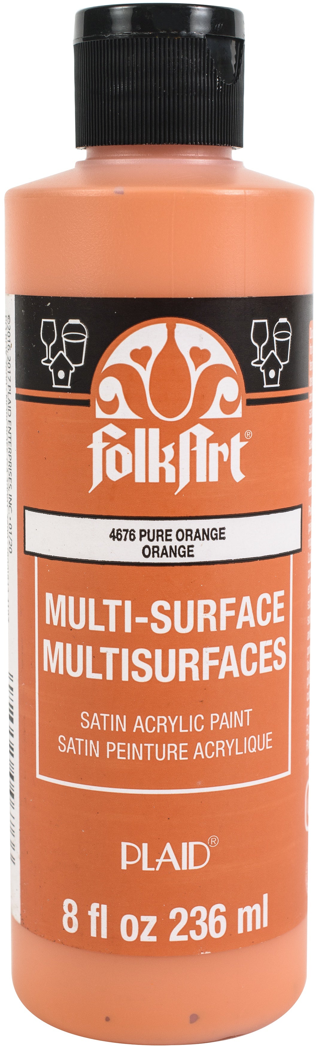 FolkArt Multi-Surface Paint 8oz Pure Orange
