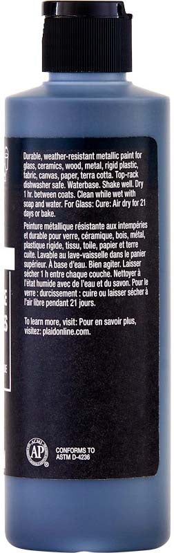FolkArt Multi-Surface Paint 8oz Metallic Charcoal Black