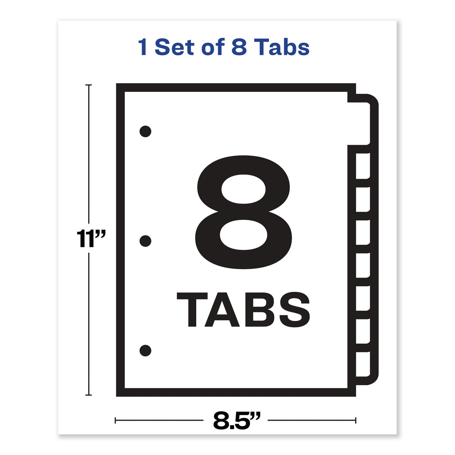 Avery® Index Maker Print & Apply Clear Label Dividers w/Color Tabs, 8-Tab, Letter
