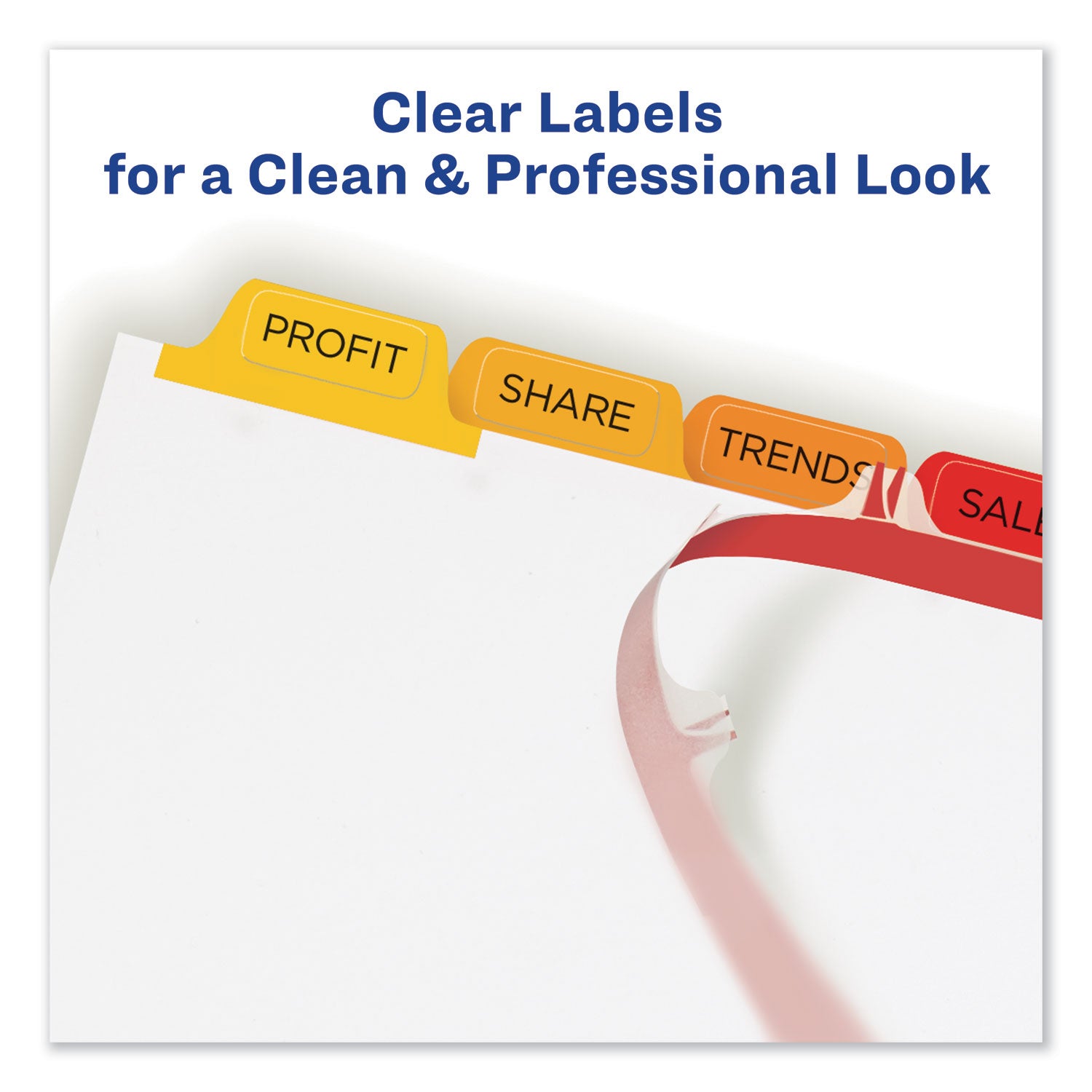 Avery® Index Maker Print & Apply Clear Label Dividers w/Color Tabs, 8-Tab, Letter