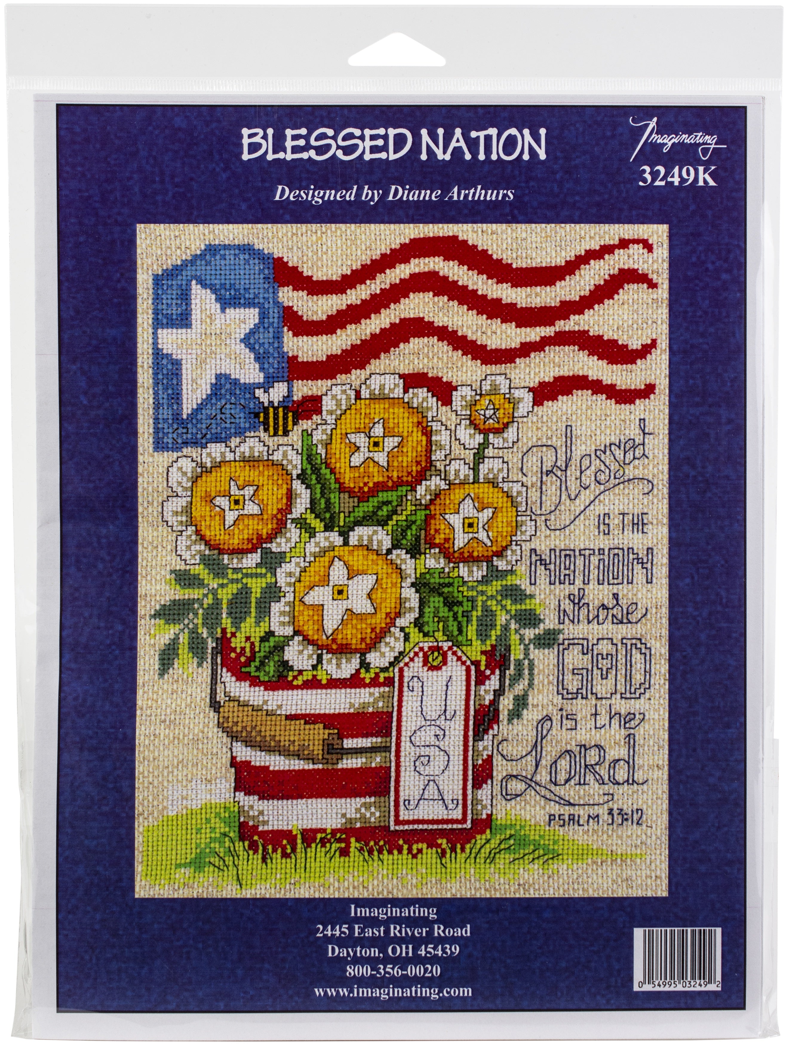 Imaginating Counted Cross Stitch Kit 7.6"X9.6" Blessed Nation (14 Count)