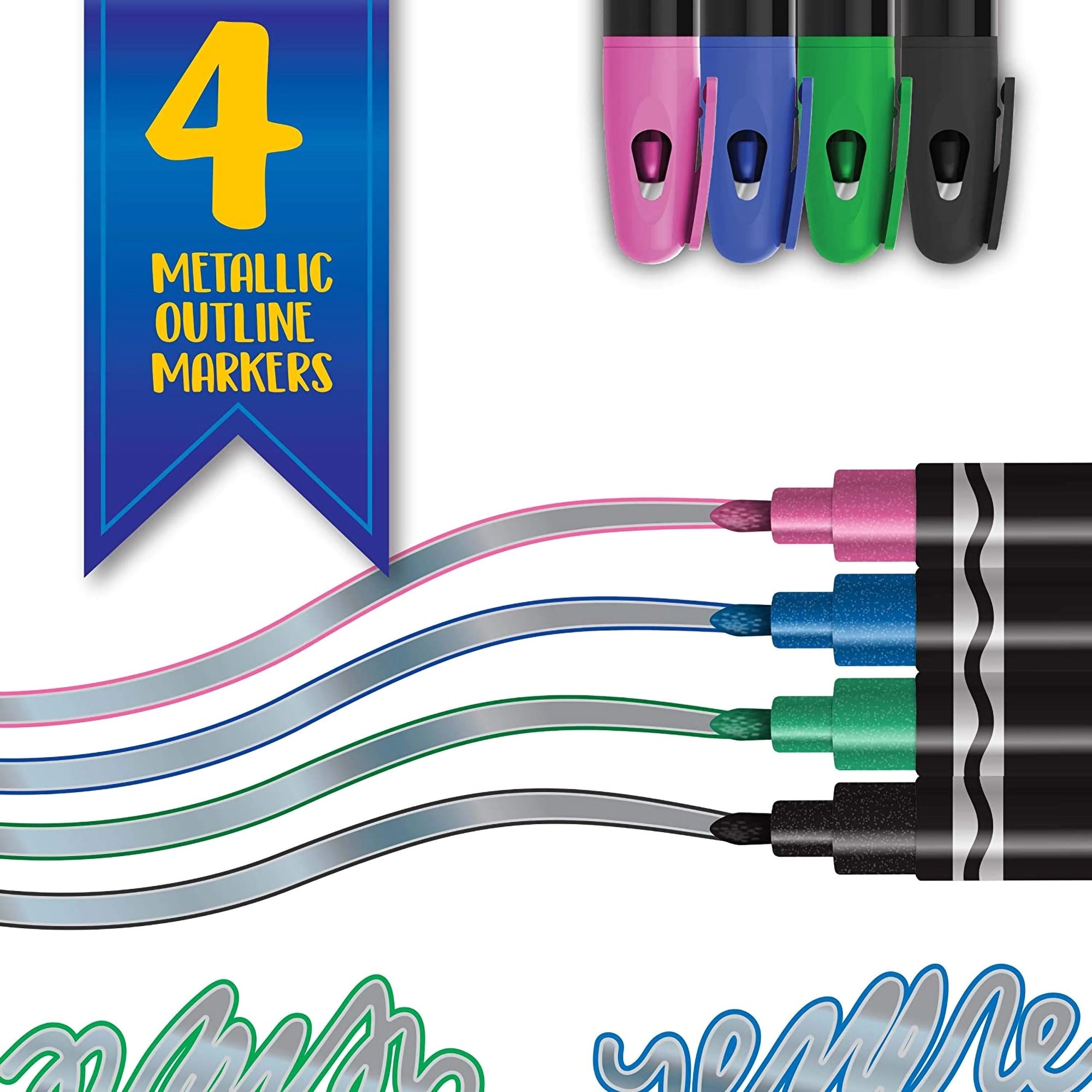 Crayola Project Outline Markers 4/Pkg Metallic Colors